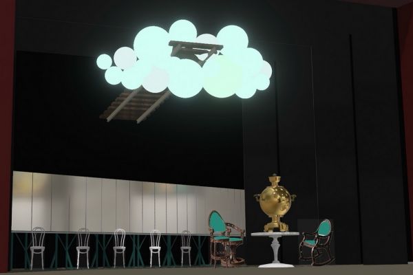 Сценография к спектаклю "Три сестры"